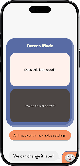 Accessibility settings screen