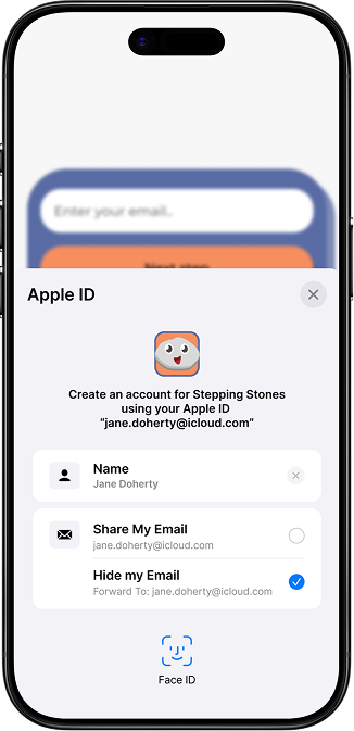 Sign up screen