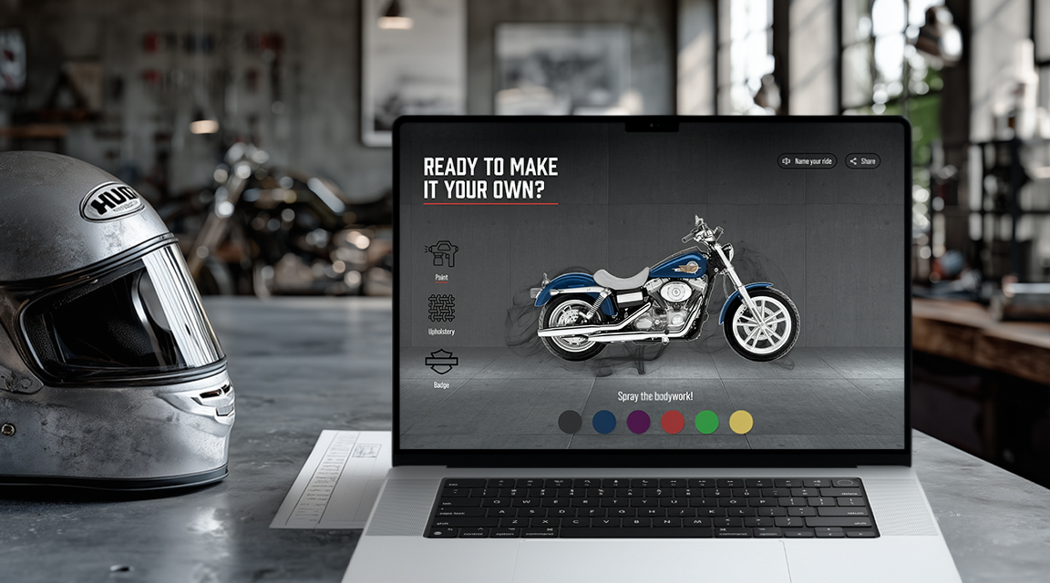 The Story of the FXR - Harley Davidson interactive web experience hero